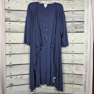 LuLaRoe Blue Open Front Cardigan Medium